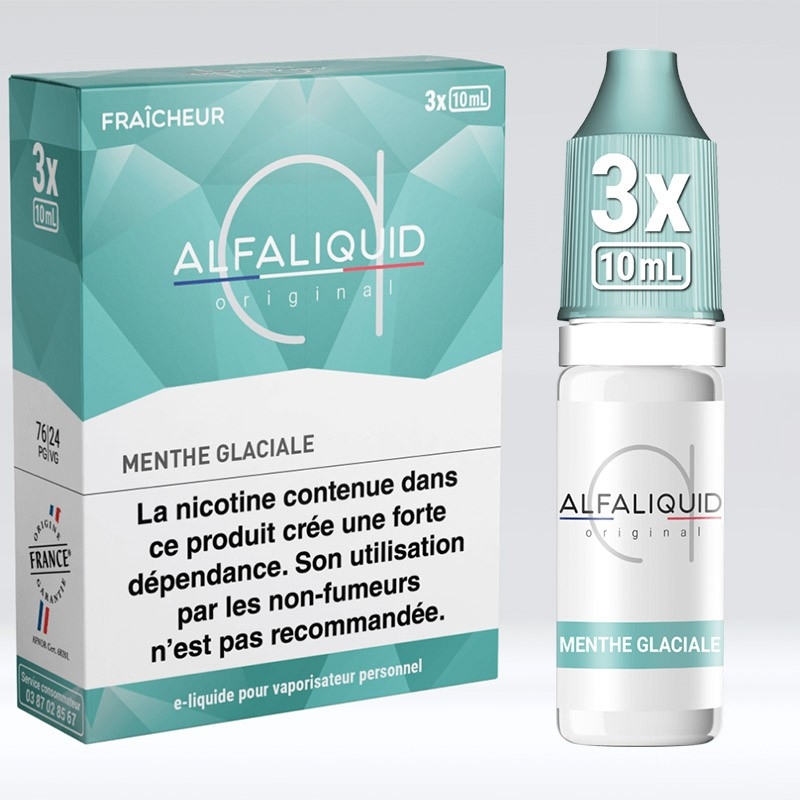 Tripack Menthe Glaciale 30 ml (3x10 ml) - Alfaliquid pas cher