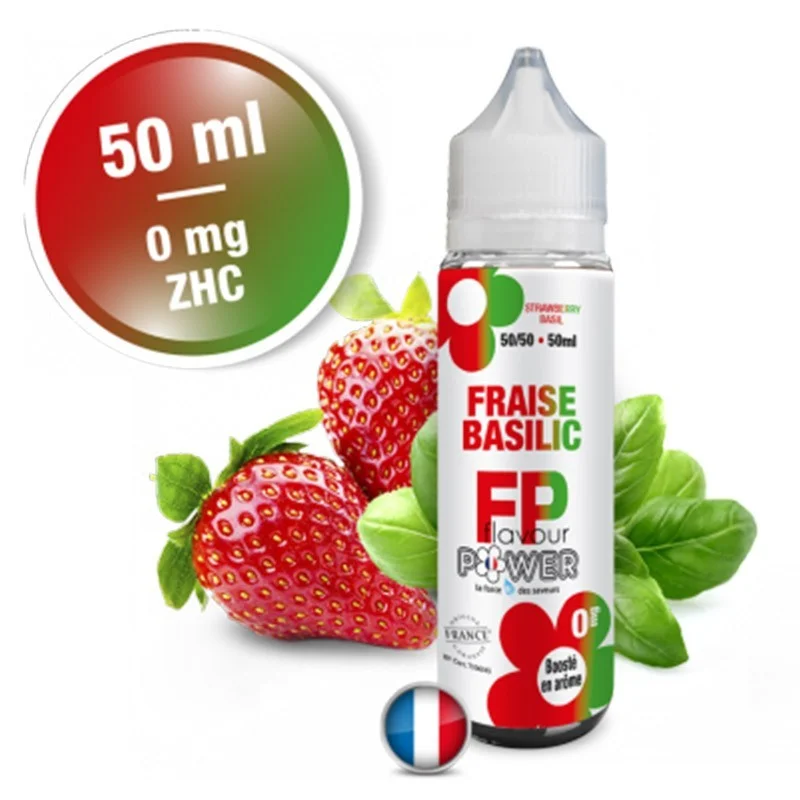 Fraise Basilic 50 ml Flavour Power pas cher Fraise Basilic 50 ml Flavour Power pas cher