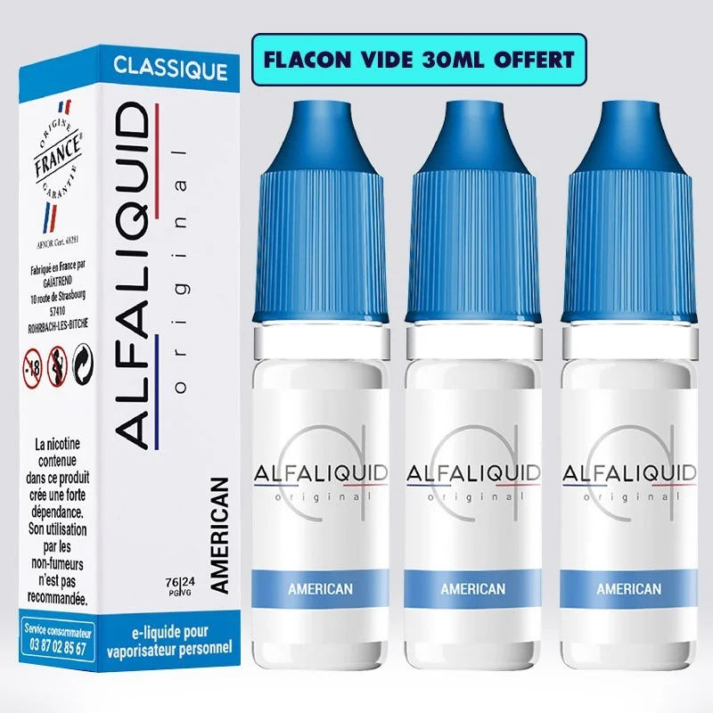 American 30 ml - Alfaliquid pas cher American 30 ml - Alfaliquid pas cher