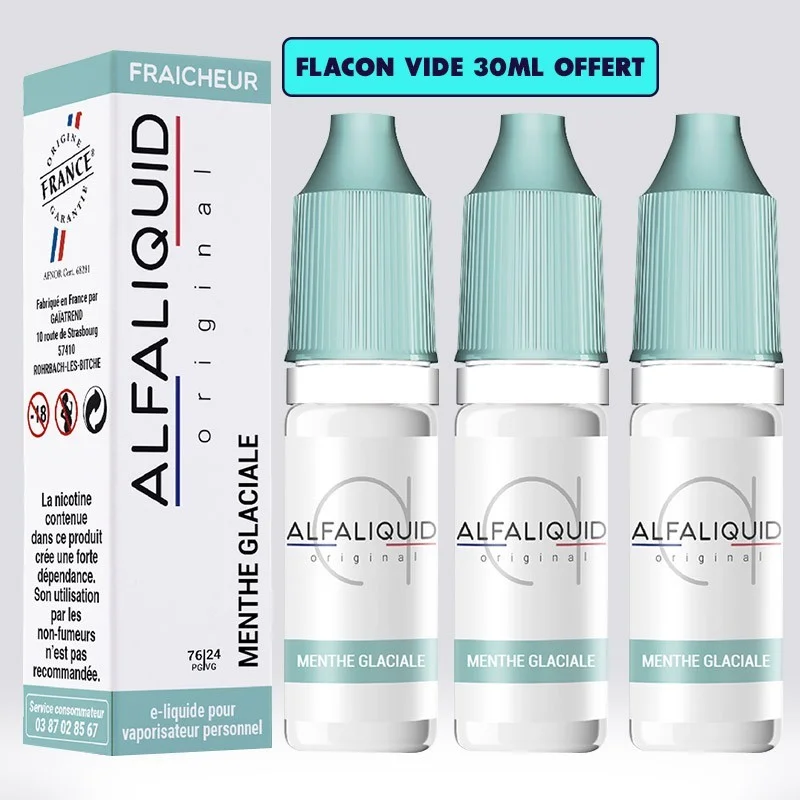 Menthe Glaciale 30 ml - Alfaliquid pas cher Menthe Glaciale 30 ml - Alfaliquid pas cher
