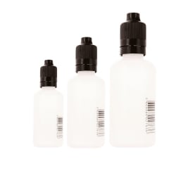 Flacon transparent 60ml : fiole vide gradué 120ml