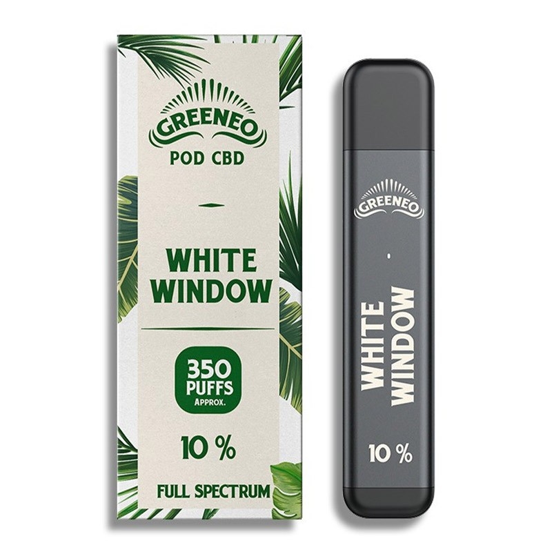 Pod White Window 10% CBD 1,2 ml - Greeneo pas cher Pod White Window 10% CBD 1,2 ml - Greeneo pas cher