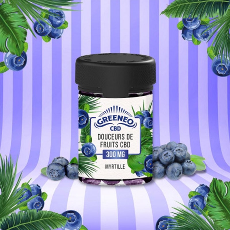 Bonbons Myrtille CBD - Douceurs de Fruits Greeneo pas cher Bonbons Myrtille CBD - Douceurs de Fruits Greeneo pas cher
