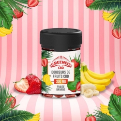 Bonbons Banane Fraise CBD - Douceurs de Fruits Greeneo Alimentaire CBD pas cher