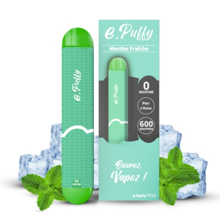 E.Puffy Menthe Fraîche - E.Tasty pas cher E.Puffy Menthe Fraîche - E.Tasty pas cher