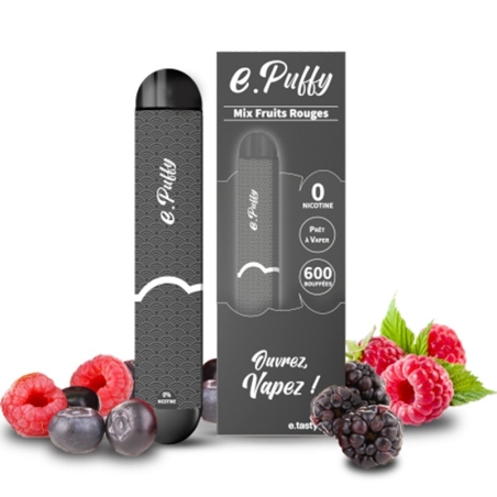 E.Puffy Mix Fruits Rouges - E.Tasty Puff, la cigarette électronique jetable pas cher