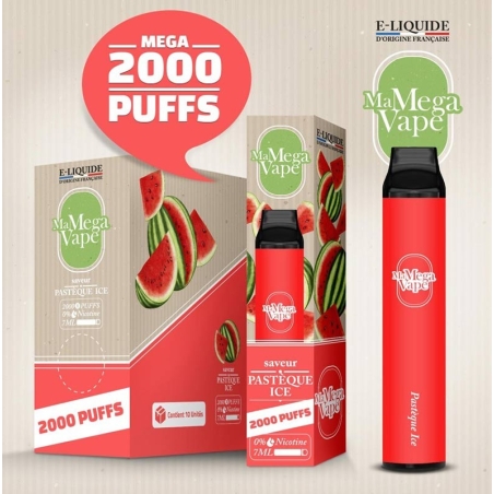 Pods Jetables 2000 Puff 7ml - Ma Mega Vape by Ma Petite Vape pas cher Pods Jetables 2000 Puff 7ml - Ma Mega Vape by Ma Petite Vape pas cher