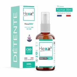Huile Spray CBD 15% avec huile MCT 30 ml - HexaZen® Huiles CBD pas cher