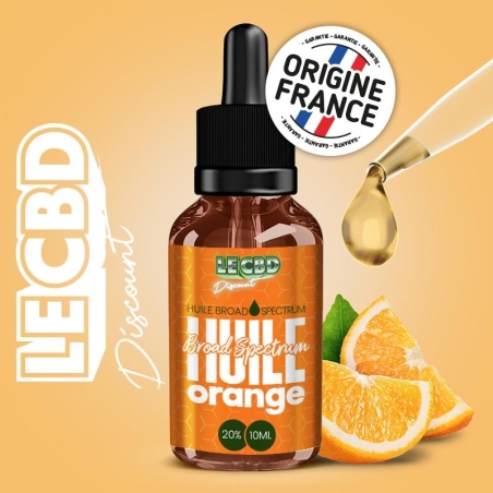 Huile CBD Broad Spectrum Orange 10 ml - Le CBD Discount pas cher Huile CBD Broad Spectrum Orange 10 ml - Le CBD Discount pas cher
