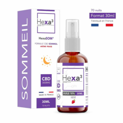 Huile CBD Sommeil 10% Fraise 30 ml - HexaSOM® pas cher