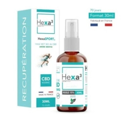 Huile CBD 15% Menthe & MCT HexaSPORT® pas cher