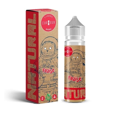 e-liquide Fraise 50 ml Edition Natural - Curieux pas cher