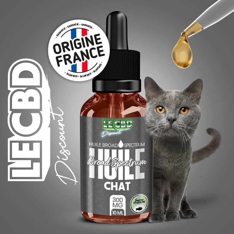 Huile CBD Broad Spectrum - Chat 10 ml - Le CBD Discount