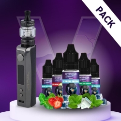 Pack Kit GTX One - Vaporesso + 5 eliquides mentholés pas cher