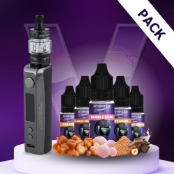Pack Kit GTX One - Vaporesso + 5 eliquides gourmands pas cher
