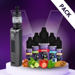 Pack Kit GTX One - Vaporesso + 5 eliquides variés pas cher