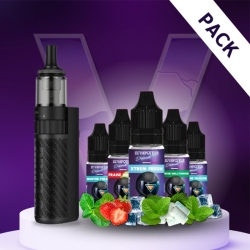 Pack Kit Drag Q - Voopoo + 5 eliquides mentholés pas cher