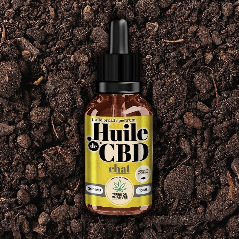 Huile CBD Broad Spectrum - Chat 10 ml - Terre Du Chanvre