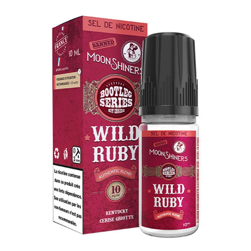 E-liquid Wild Ruby Nicotine Salt 10 ml Bootleg Series - Moonshiners at a great price