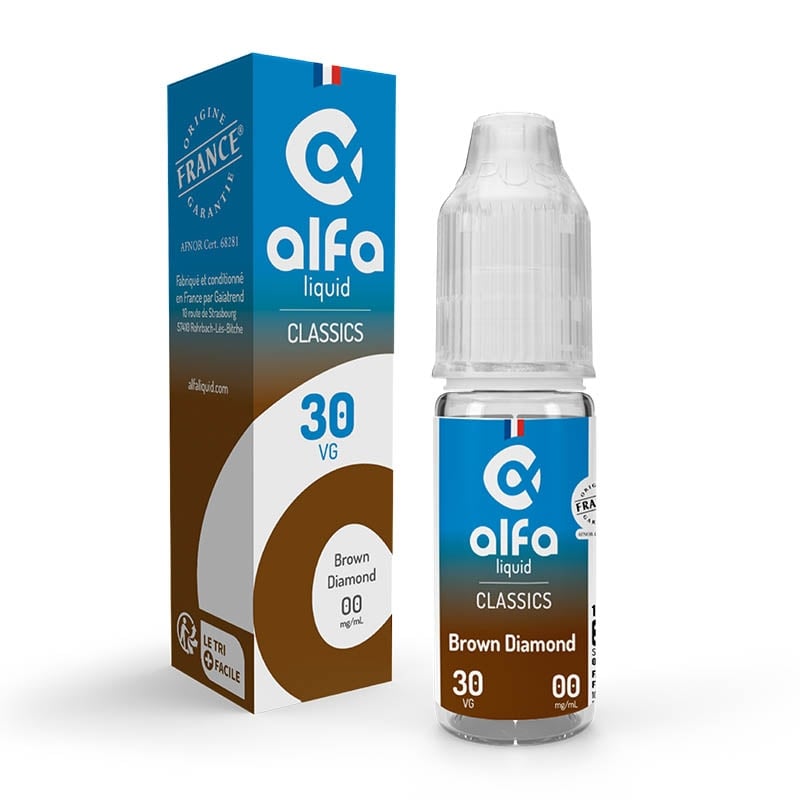 e-liquide Brown Diamond 70/30 10 ml - Alfaliquid pas cher e-liquide Brown Diamond 70/30 10 ml - Alfaliquid pas cher