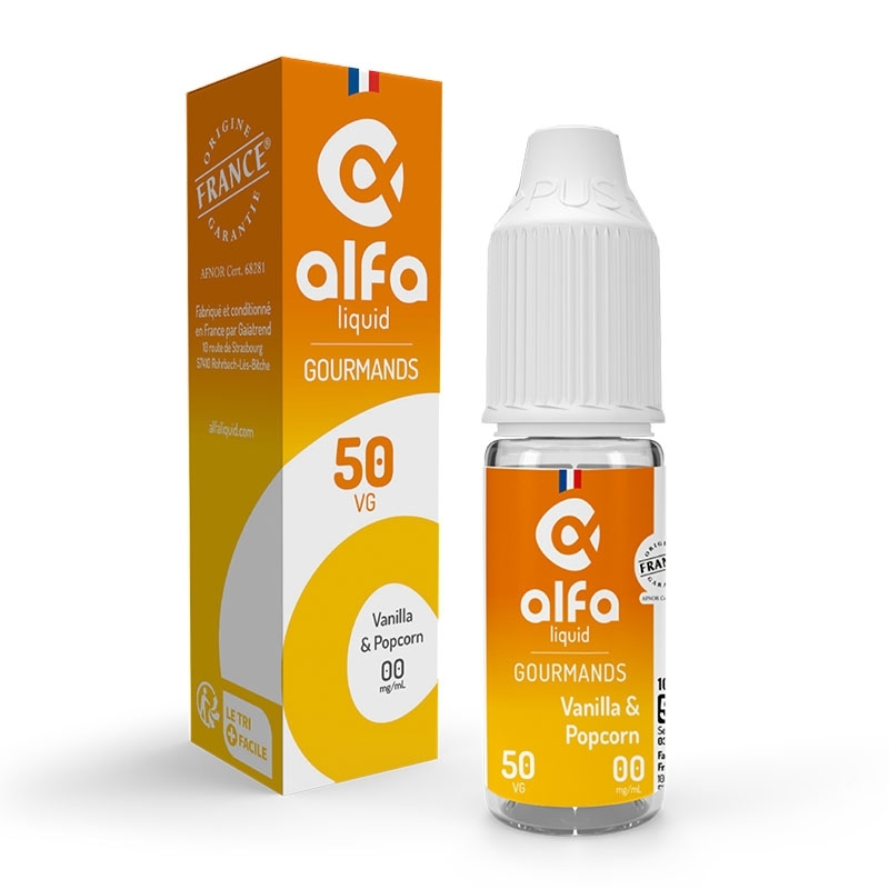 e-liquid Vanilla & Popcorn 50/50 10 ml Gourmet - Alfaliquid cheap