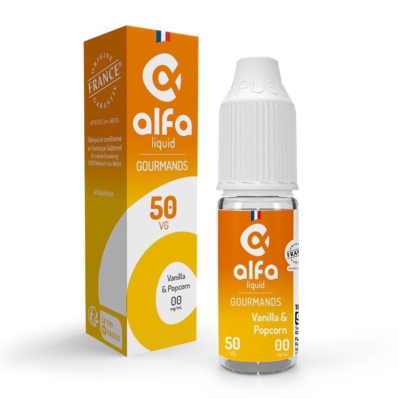 e-liquide Vanilla & Popcorn 50/50 10 ml (Instinct Gourmand) - Alfaliquid pas cher