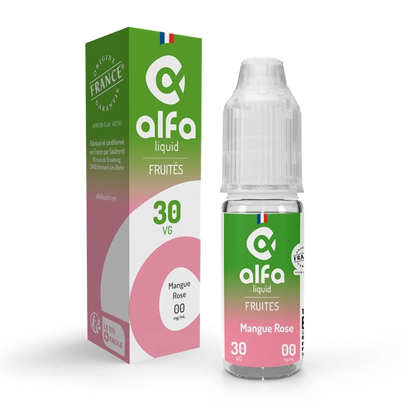 e-liquide Mangue Rose 70/30 10 ml (Mangue) - Alfaliquid pas cher