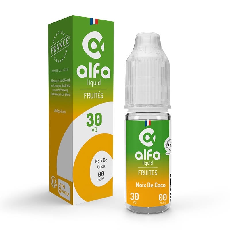 e-liquide Noix de Coco 70/30 10 ml - Alfaliquid pas cher