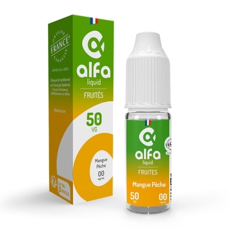 e-liquide Mangue Pêche 50/50 10 ml - Alfaliquid pas cher