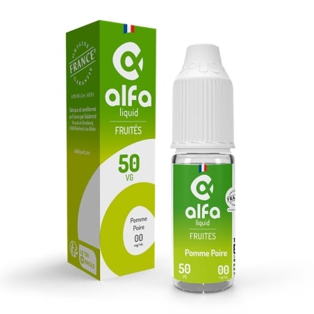e-liquide Pomme Poire 50/50 10 ml - Alfaliquid pas cher