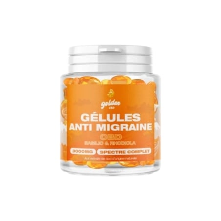 Gélules Anti-Migraine CBD + Rhodiola - Golden CBD pas cher