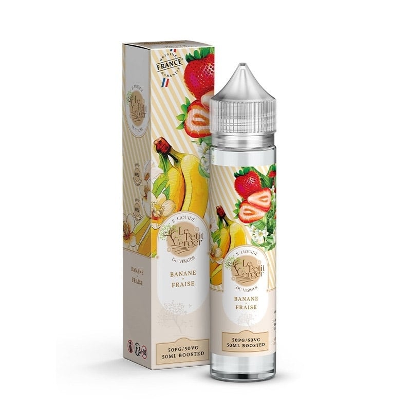 e-liquide Banane Fraise 50 ml - Le Petit Verger pas cher