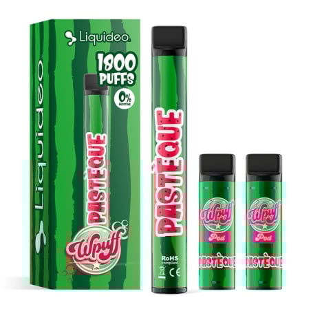 e-liquide Wpuff 1800 1 Batterie + 3 Pods - Liquideo pas cher