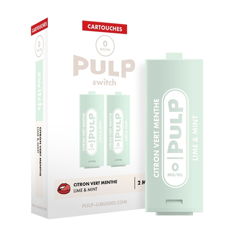 e-liquide Cartouche Citron Vert Menthe 2 x 2 ml - Le Pod Switch Pulp pas cher