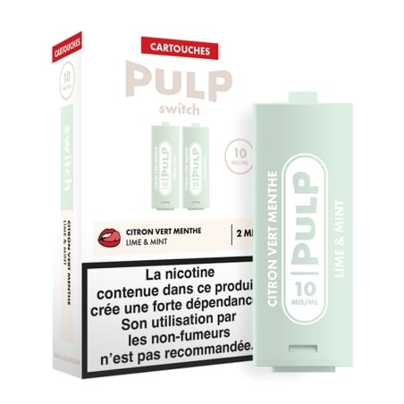 Cartouche Citron Vert Menthe 2 x 2 ml - Le Pod Switch Pulp pas cher