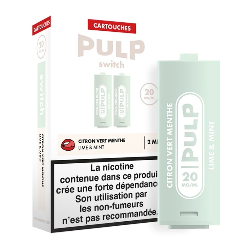 Cartouche Citron Vert Menthe 2 x 2 ml - Le Pod Switch Pulp pas cher