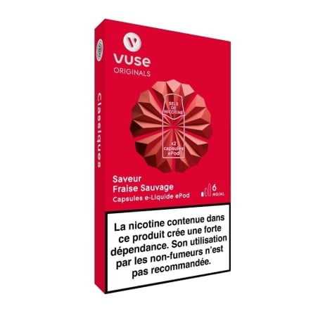 e-liquide Cartouches Fraise Sauvage - Vuse pas cher