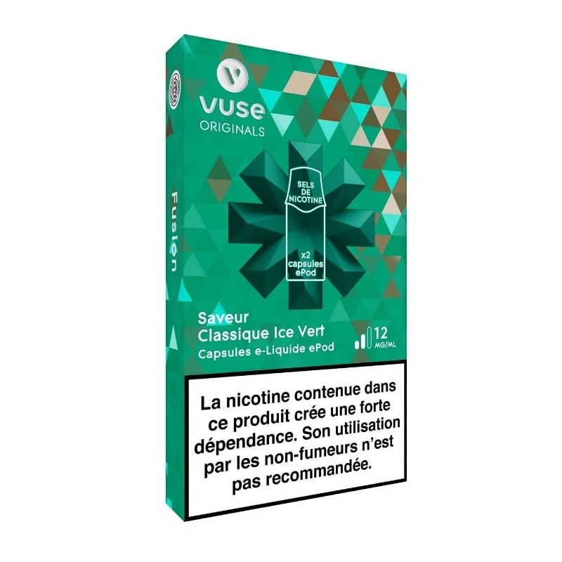 Cartouches Classique Ice Vert - Vuse pas cher