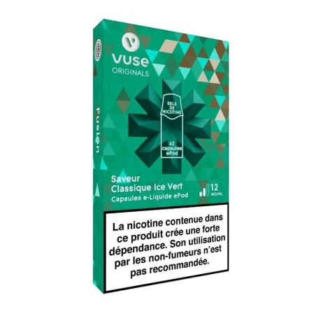 Cartouches Classique Ice Vert - Vuse pas cher