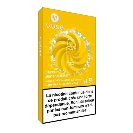 Cartouches Banane Ice - Vuse pas cher