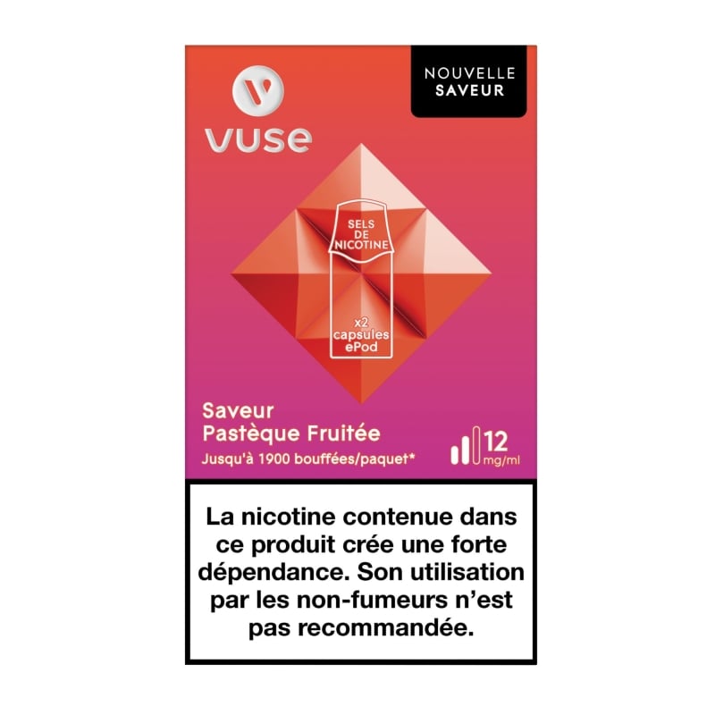 Cartouches Pastèque Fruitée - Vuse pas cher