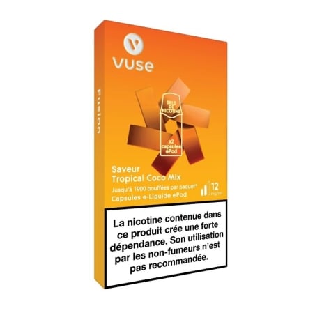 Cartouches Tropical Coco Mix - Vuse pas cher
