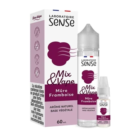 e-liquide Mûre Framboise 60 ml Mix & Vape - Sense pas cher
