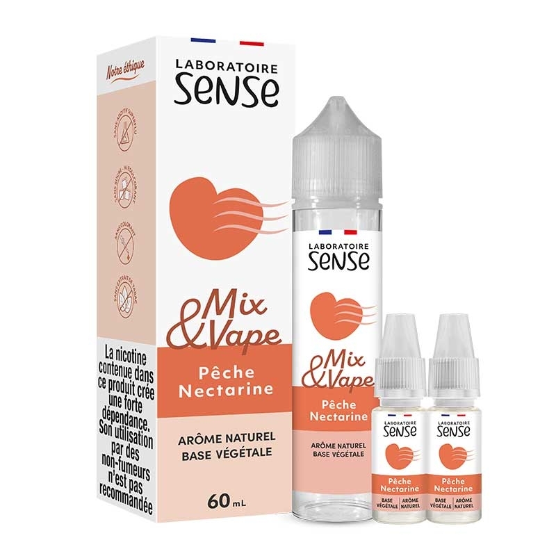 e-liquide Pêche Nectarine 60 ml Mix & Vape - Sense pas cher