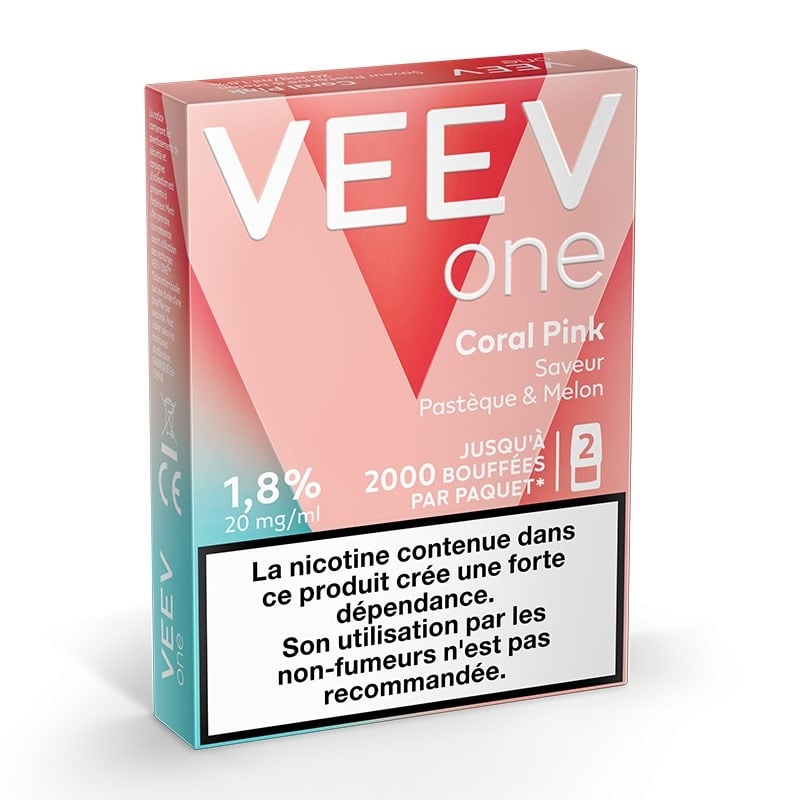 Cartouches Coral Pink (x2) Veev One pas cher | Le Vapoteur Discount