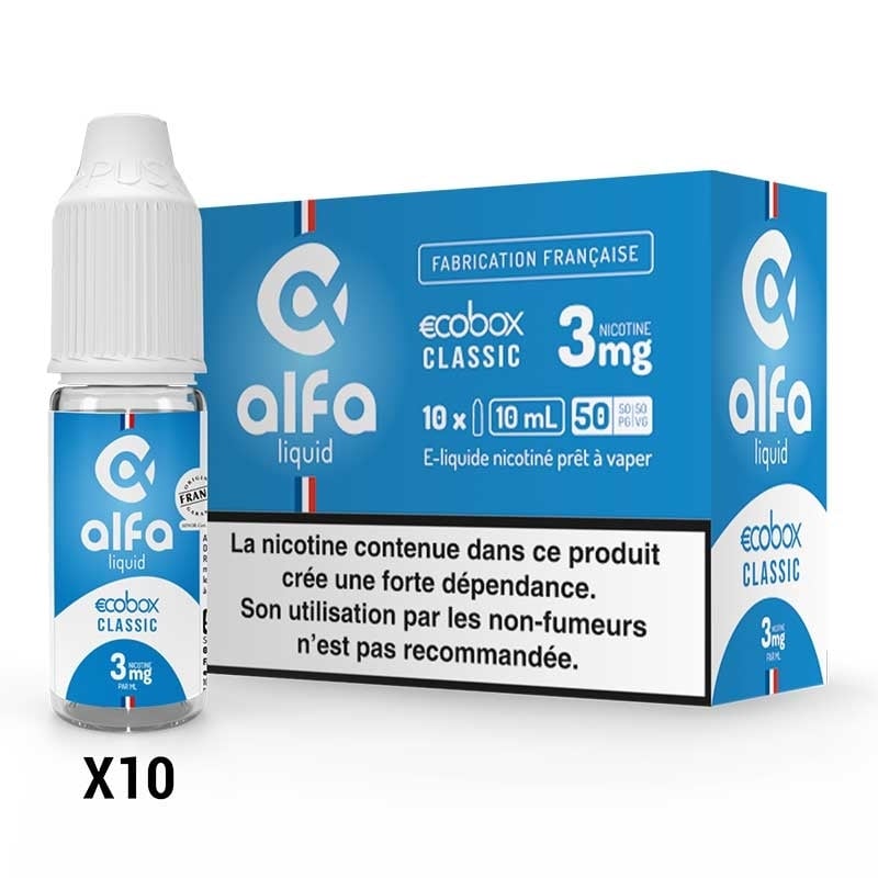 e-liquide Classic 10 ml Ecobox - Alfaliquid pas cher
