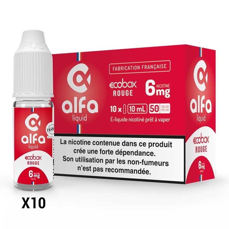 Rouge 10 ml Ecobox e-liquid - Alfaliquid cheap