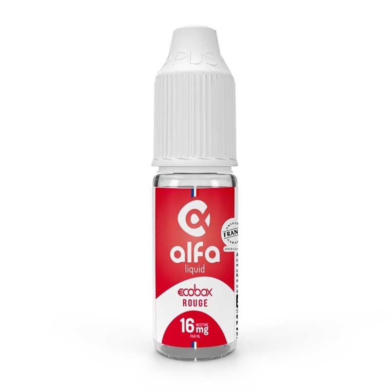 e-liquide Rouge 10 ml Ecobox - Alfaliquid pas cher