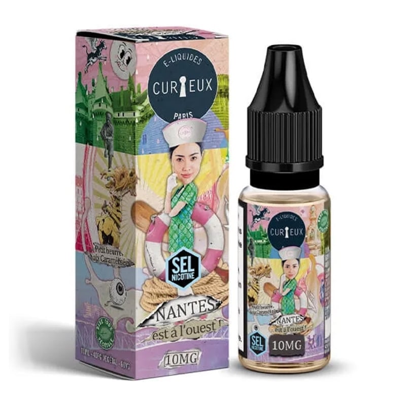 e-liquide Nantes est à l'Ouest 10 ml Sel de Nicotine Hexagone - Curieux pas cher