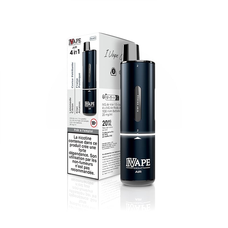 e-liquide Kit Air Pod 4 en 1 Black Edition - I Vape Great pas cher